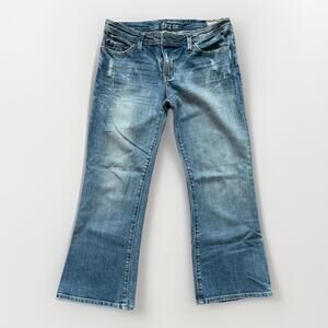 575 Denim Jeans Women's 29 Distressed Flare Made in LA